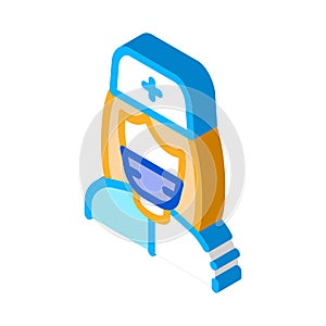 Nurse Paramedic isometric icon vector illustration