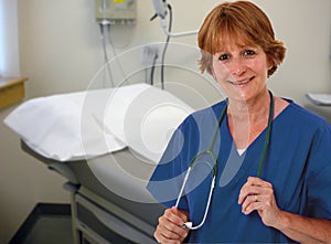 Nurse in Patient's Room photo