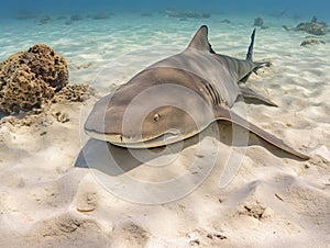 Nurse shark in caribbean sea