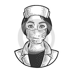 Nurse sketch vector illustration