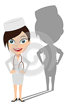 Nurse - Standing in Positive Attitude