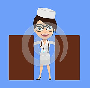 Nurse - Standing with Two Boards