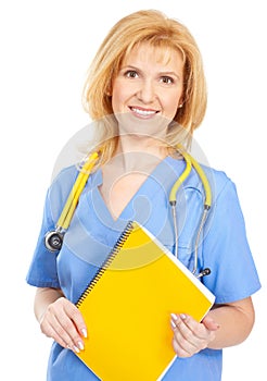 Nurse with stethoscope