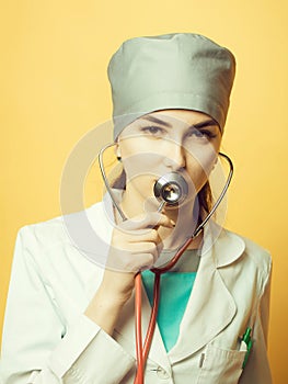 Nurse with stethoscope