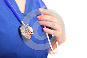 Nurse stethoscope close up