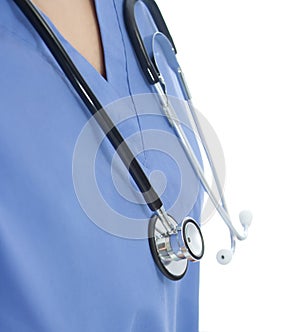 Nurse with Stethoscope and Scrub