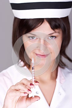 Nurse with syringe