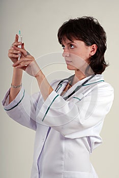 Nurse with syringe