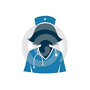 Nurse in uniform silhouette image