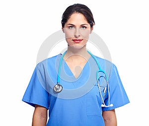 Nurse in uniform with stethoscope