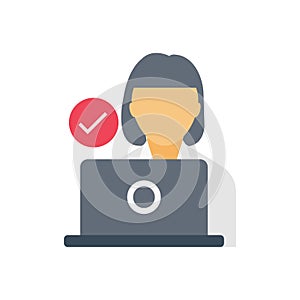 Nurse vector flat colour icon