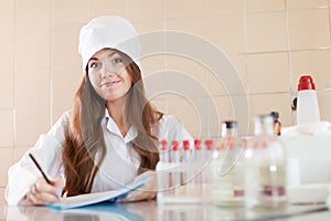 Nurse working in laboratory