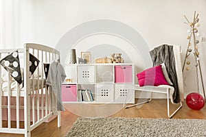 Nursery for baby girl photo