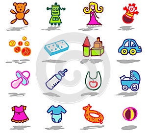 nursery icons set