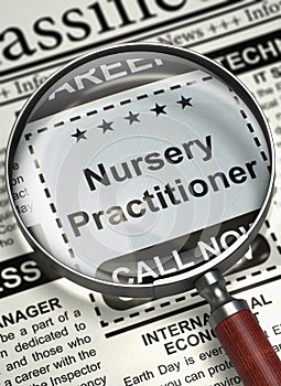 Nursery Practitioner Wanted. 3D. photo