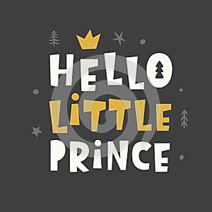 Nursery print. Hello Little Prince. Scandinavian style