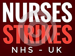 Nurses Strikes NHS UK News Header Background Illustration