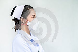 Nurses wear masks to protect against coronavirus covid19