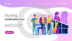 Nursing home concept landing page.