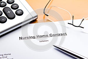 Nursing Home Contract or Agreement