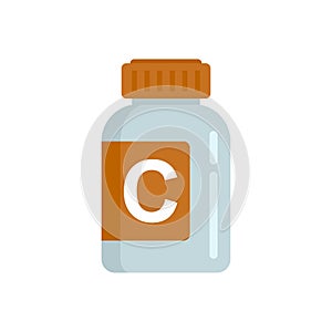 Nursing vitamins icon flat isolated vector