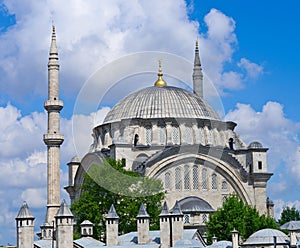 The Nuruosmaniye Mosque in Istanbul, Turkey.