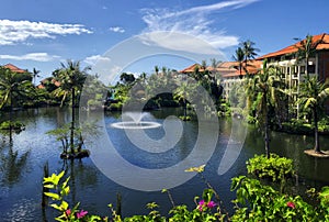 Nusa Dua resort in Bali Indonesia - nature vacation background.