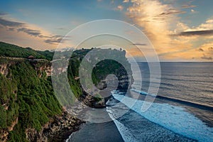 Nusa Dua Uluwatu with beautiful cliffs and beaches in Bali, Indonesia