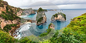 Nusa Penida island sea coast view photo