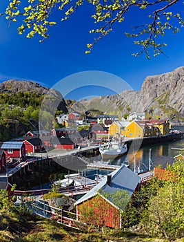 Nusfjord village The Famous Place in Lofoten Island, Norway