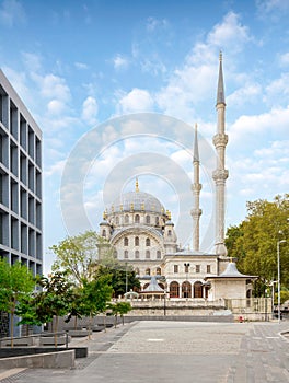 Nusretiye imperial Ottoman Mosque, commissioned by Sultan Mahmut II, located in Tophane district, Istanbul, Turkey