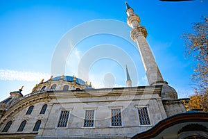 Nusretiye Mosque. Mosques of Istanbul background photo with copy space