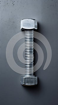 Nut and Bolt Anchored in a Solid Concrete Block. Generative ai