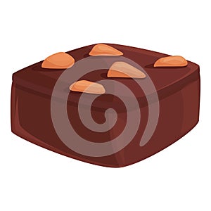 Nut chocolate icon cartoon vector. Candy cocoa