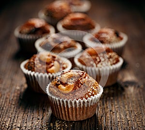 Nut chocolate muffins homemade