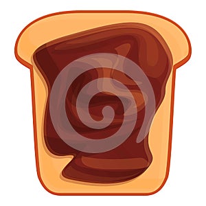 Nut chocolate paste icon, cartoon style