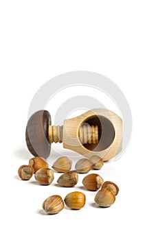 Nut cracker with hazelnuts