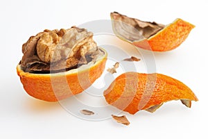 Nut with orange peel