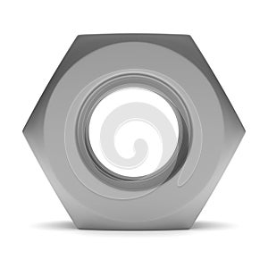 Nut on white background