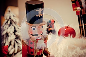 A Nutcracker Doll in a Festive Setting..