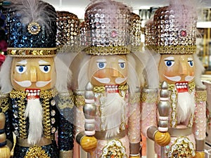 Nutcracker Figurines in a row