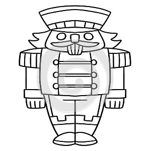 Nutcracker Isolated Coloring Page for Kids