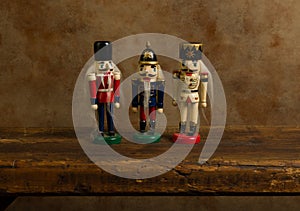 Nutcracker puppets trio