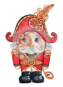 Nutcracker steam punk watercolor