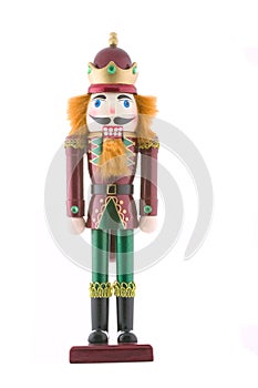 Nutcracker toy soldier isolated photo