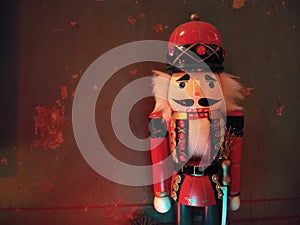 Nutcracker, Traditional Holiday Decoration, Warm, Low Lighting