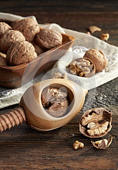 Walnuts closeup detail