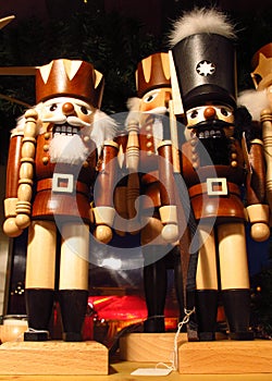 Nutcrackers at a Christmas market