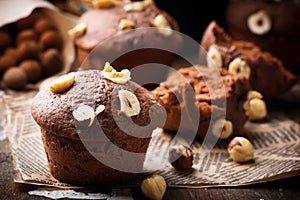 Nutella cakes.rustic style.