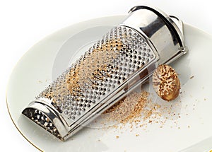 Nutmeg and grater